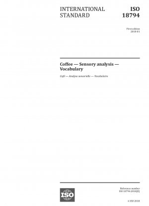 Coffee — Sensory analysis — Vocabulary