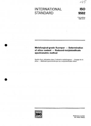 Metallurgical-grade fluorspar — Determination of silica content — Reduced-molybdosilicate spectrometric method