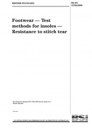Footwear - Test methods for insoles - Resistance to stitch tear