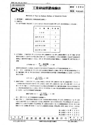Methods of Test for Sodium Sulfate, Technical Grade