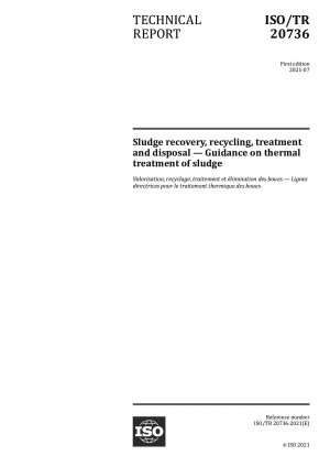 Sludge recovery, recycling, treatment and disposal - Guidance on thermal treatment of sludge