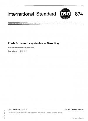 Fresh fruits and vegetables; Sampling