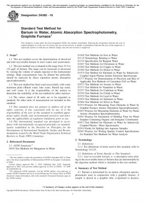 Standard Test Method for Barium in Water, Atomic Absorption Spectrophotometry, Graphite Furnace