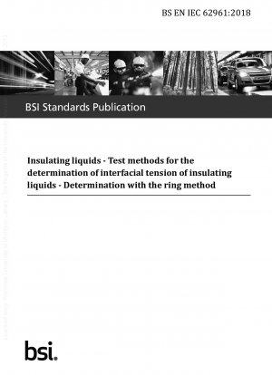 Insulating liquids. Test methods for the determination of interfacial tension of insulating liquids. Determination with the ring method