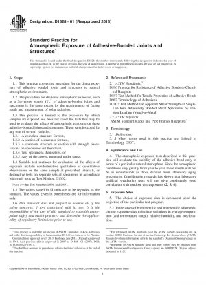 Standard Practice for Atmospheric Exposure of Adhesive-Bonded Joints and Structures