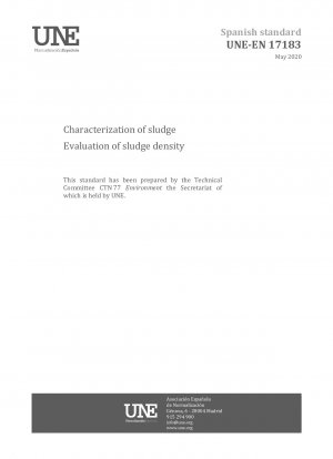Characterization of sludge - Evaluation of sludge density
