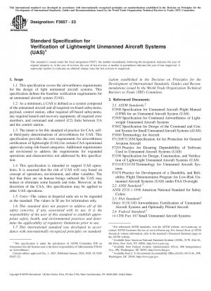 Standard Specification for  Verification of Lightweight Unmanned Aircraft Systems (UAS)