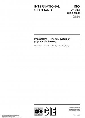 Photometry - The CIE system of physical photometry