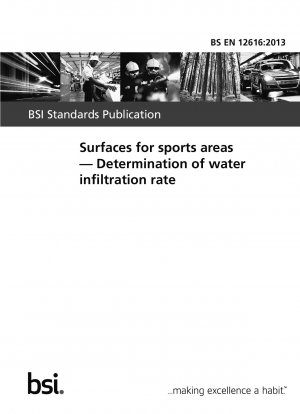 Surfaces for sports areas. Determination of water infiltration rate