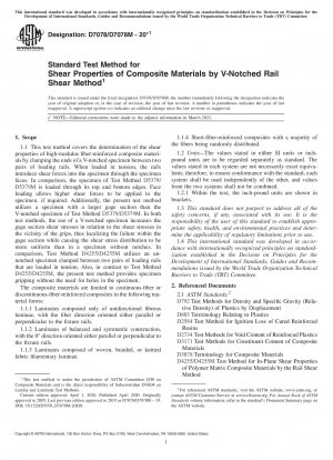 Standard Test Method for Shear Properties of Composite Materials by V-Notched Rail Shear Method
