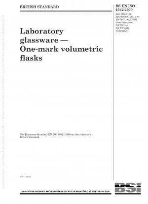 Laboratory glassware - One-mark volumetric flasks
