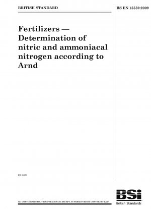 Fertilizers - Determination of nitric and ammoniacal nitrogen according to Arnd