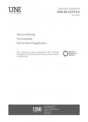 Slurry surfacing - Test methods - Part 6: Rate of application