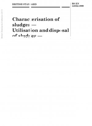 Characterisation of sludges - Utilisation and disposal of sludges - Vocabulary