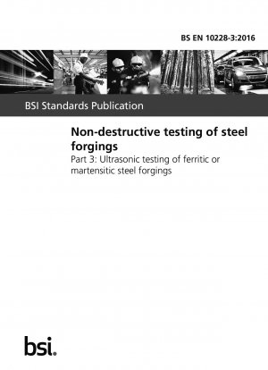  Non-destructive testing of steel forgings. Ultrasonic testing of ferritic or martensitic steel forgings