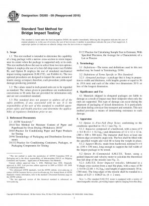 Standard Test Method for  Bridge Impact Testing