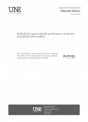 Methods for measuring the performance of electric household coffee makers