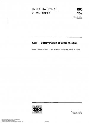 Coal - Determination of forms of sulfur