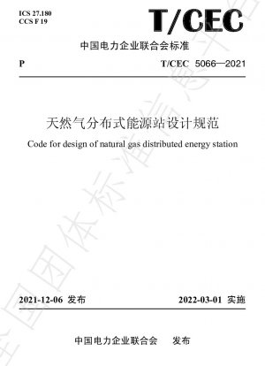 Design specification for natural gas distributed energy station