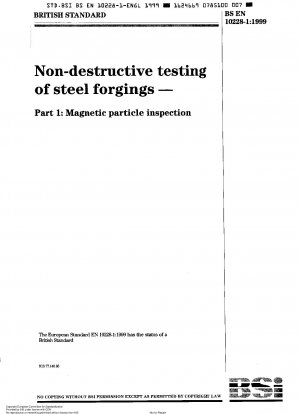 Non-destructive testing of steel forgings. Magnetic particle inspection
