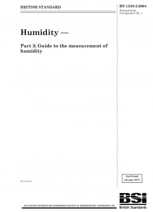 Humidity — Part 3: Guide to the measurement of humidity