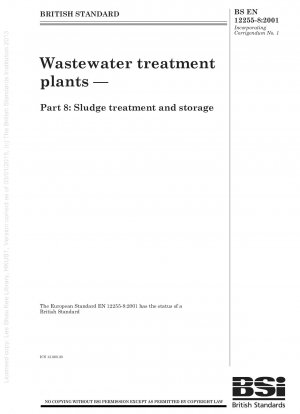 Wastewater treatment plants - Sludge treatment and storage