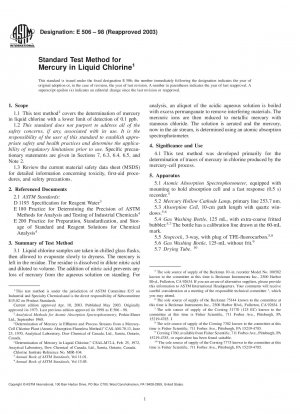 Standard Test Method for Mercury in Liquid Chlorine