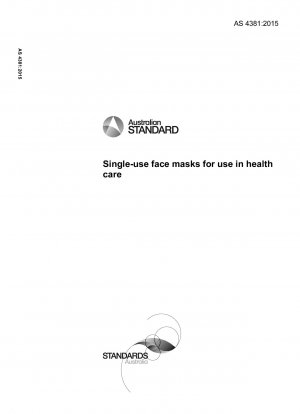 Single-use face masks for use in health care