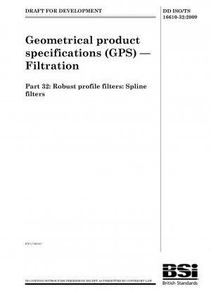 Geometrical product specifications (GPS) - Filtration - Robust profile filters - Spline filters