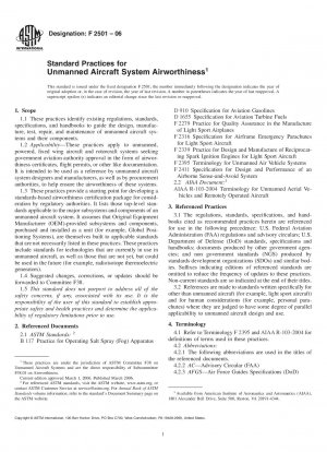 Standard Practices for Unmanned Aircraft System Airworthiness 