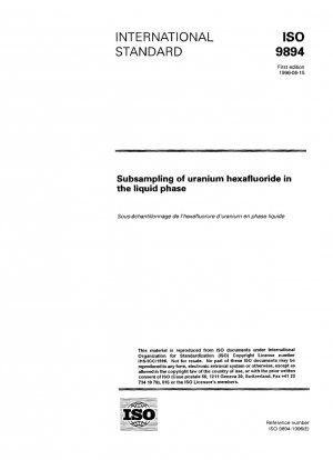 Subsampling of uranium hexafluoride in the liquid phase