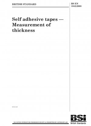 Self adhesive tapes — Measurement of thickness