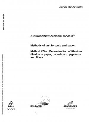 Methods of test for pulp and paper - Determination of titanium dioxide in paper, paperboard, pigments and fillers