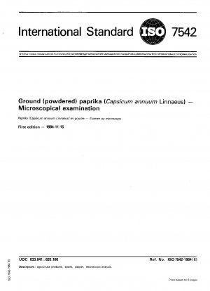 Ground (powdered) paprika (Capsicum annuum Linnaeus); Microscopical examination