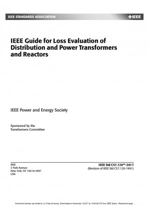 IEEE Guide for Loss Evaluation of Distribution and Power Transformers and Reactors