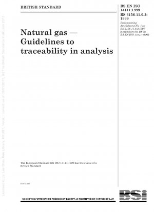 Natural gas — Guidelines to traceability in analysis