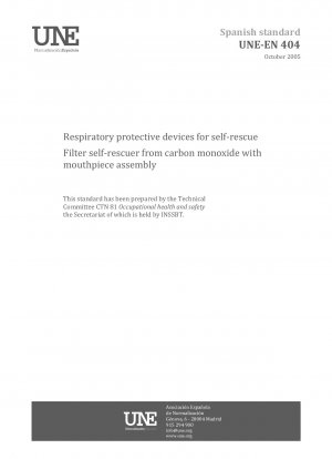 Respiratory protective devices for self-rescue - Filter self-rescuer from carbon monoxide with mouthpiece assembly