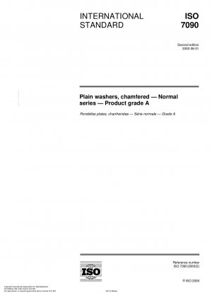 Plain washers, chamfered - Normal series - Product grade A