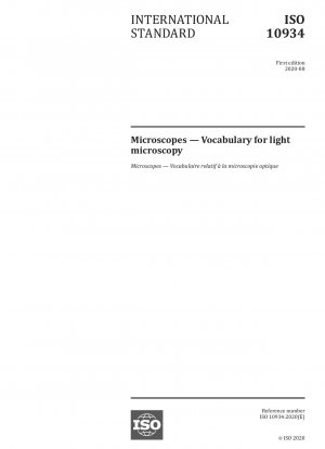 Optics and optical instruments — Vocabulary for microscopy — Part 1: Light microscopy