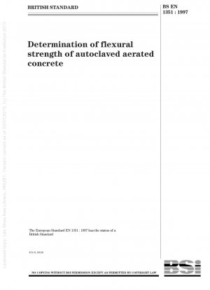 Determination of flexural strength of autoclaved aerated concrete