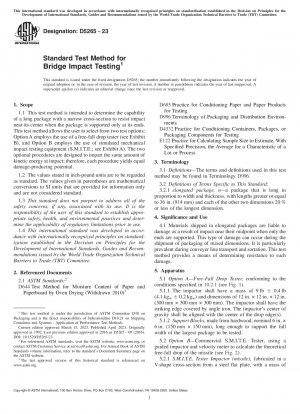 Standard Test Method for Bridge Impact Testing