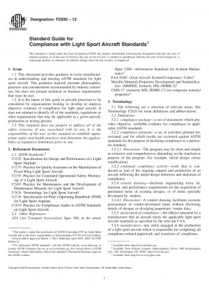Standard Guide for Compliance with Light Sport Aircraft Standards