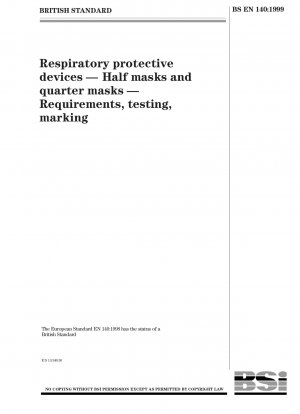 Respiratory protective devices - Half masks and quarter masks - Requirements, testing, marking