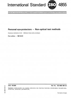 Personal eye-protectors; Non-optical test methods