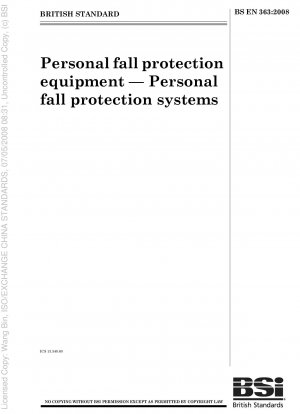 Personal fall protection equipment - Personal fall protection systems