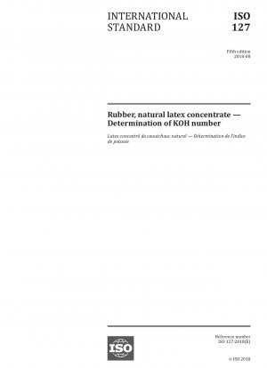 Rubber, natural latex concentrate - Determination of KOH number