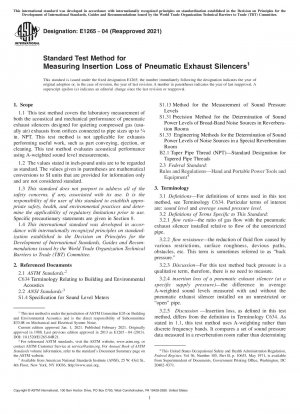 Standard Test Method for Measuring Insertion Loss of Pneumatic Exhaust Silencers