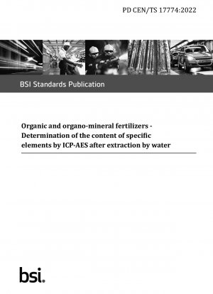 Organic and organo-mineral fertilizers. Determination of the content of specific elements by ICP-AES after extraction by water