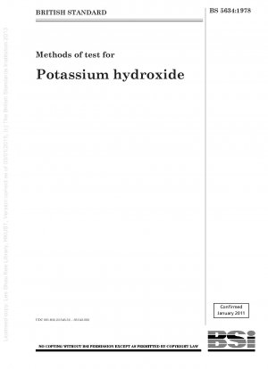 Methods of test for Potassium hydroxide