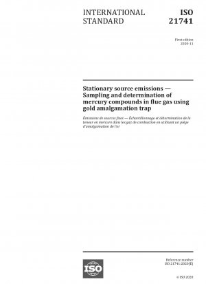 Stationary source emissions - Sampling and determination of mercury compounds in flue gas using gold amalgamation trap